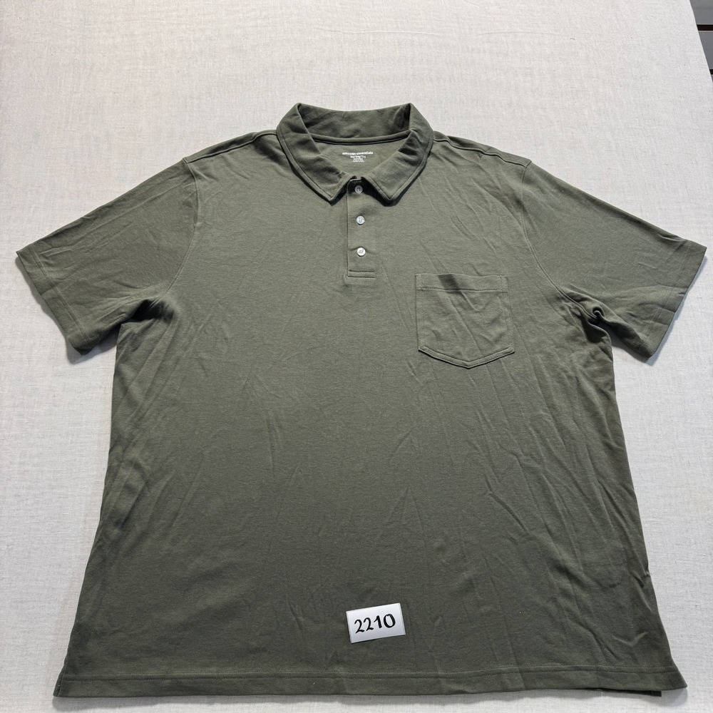 Amazon Essentials Polo Shirt Mens Sz‎ 2XL Green New Without Tags